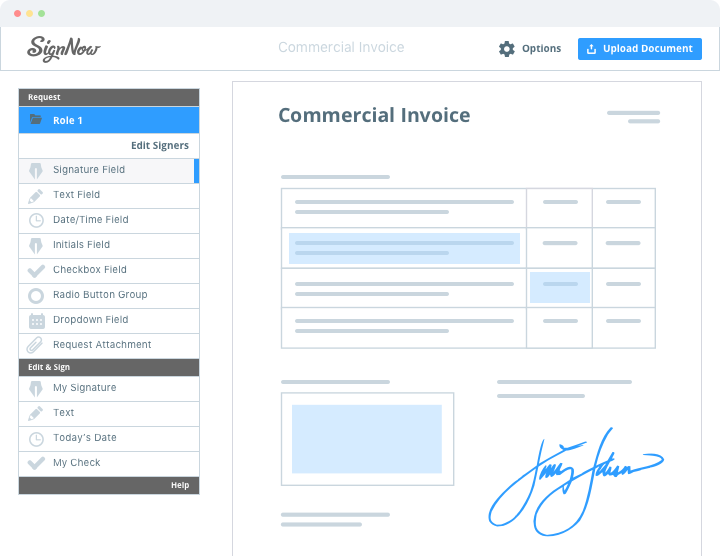 Commercial invoice