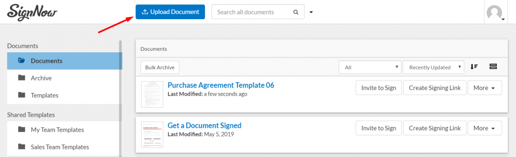 purchase agreement template sign