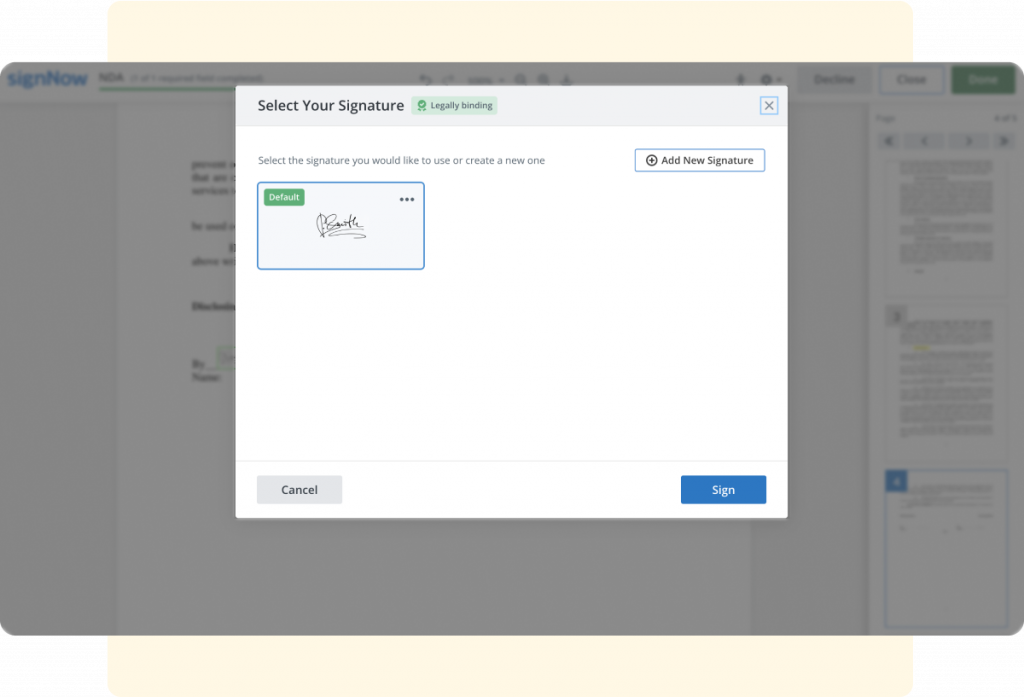 How to add a secure signature under the PKI requirements