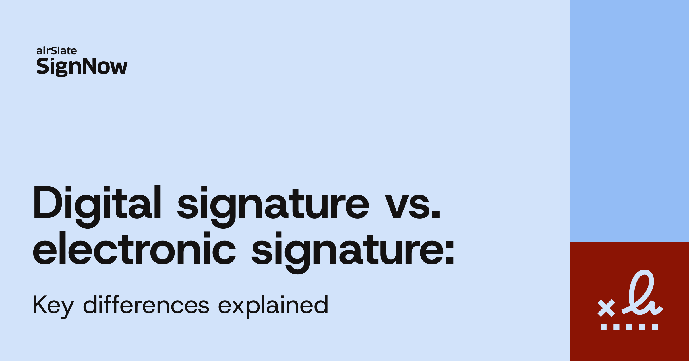 Digital signature vs. electronic signature: compare security, verification, technology, and legal standing under ESIGN and eIDAS to choose the right signing method.