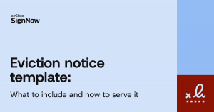A cover image for the SignNow blog article "Eviction notice template: what to include and how to serve it".
