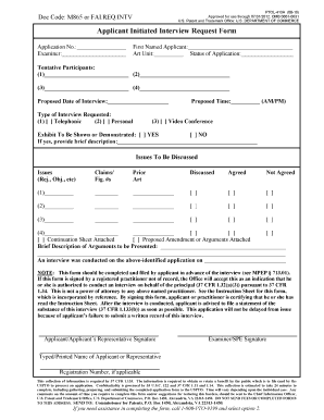 Can I Email an Applicant Initiated Interview Request Form