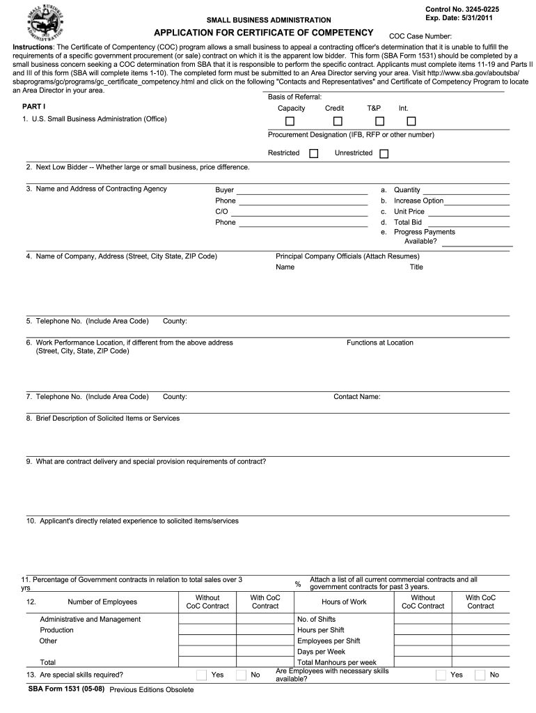 Sbaform 1531 2008-2025