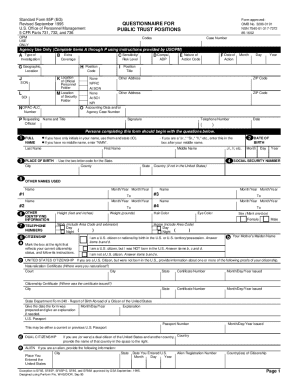 Public Trust Clearance Form