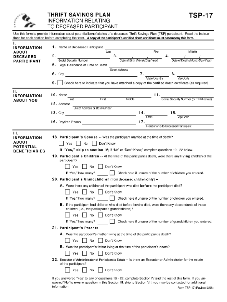  Tsp 17 Fillable Form 1999