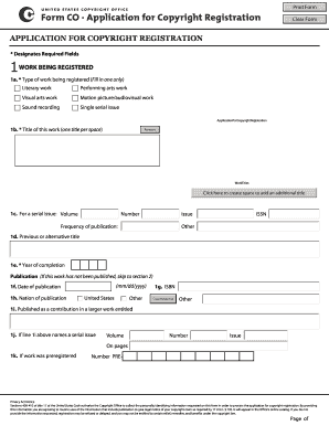 Copy Write Form