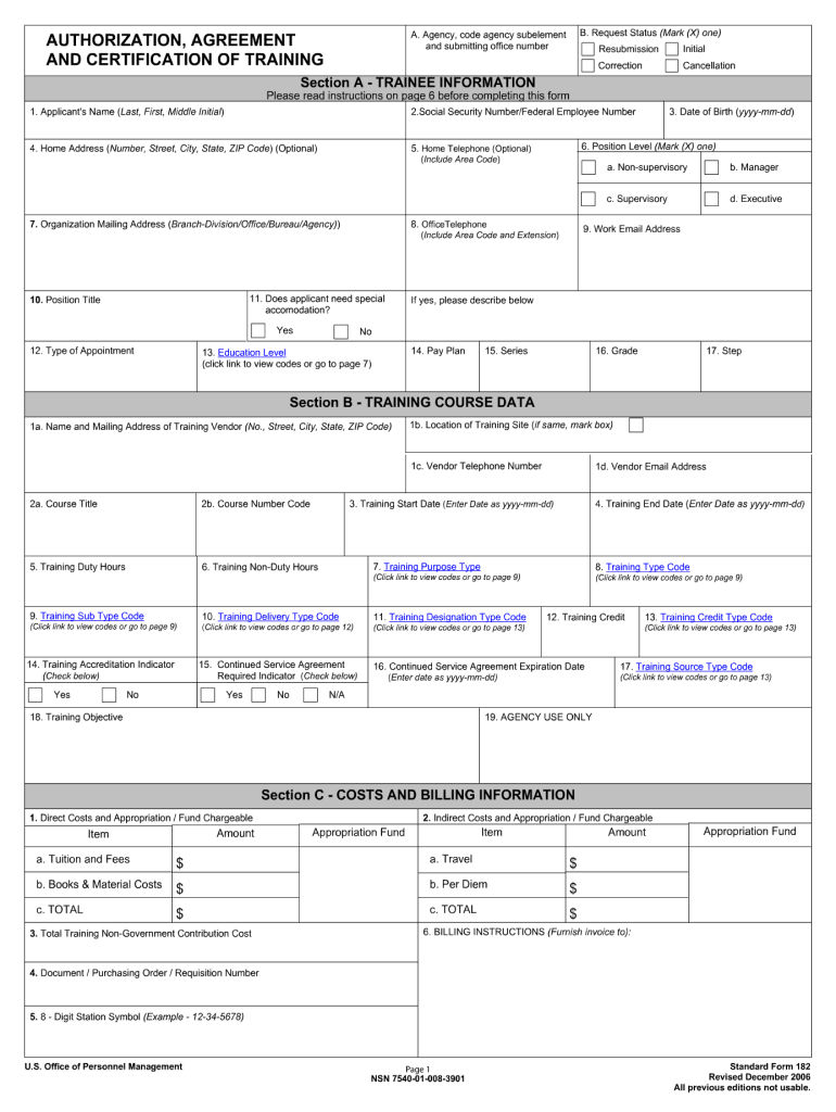 Get and Sign Sf182 2006 Form