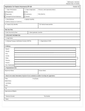 Sf 424a Form Fillable Usda