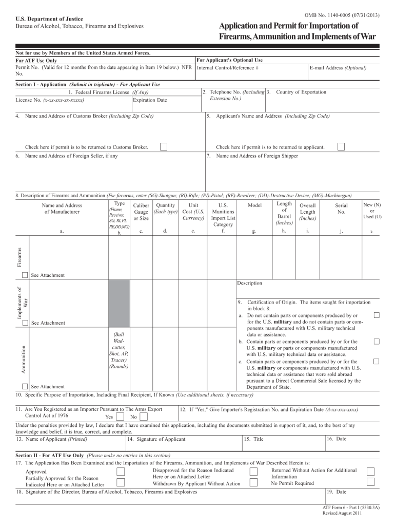  Atf Form 6 2011