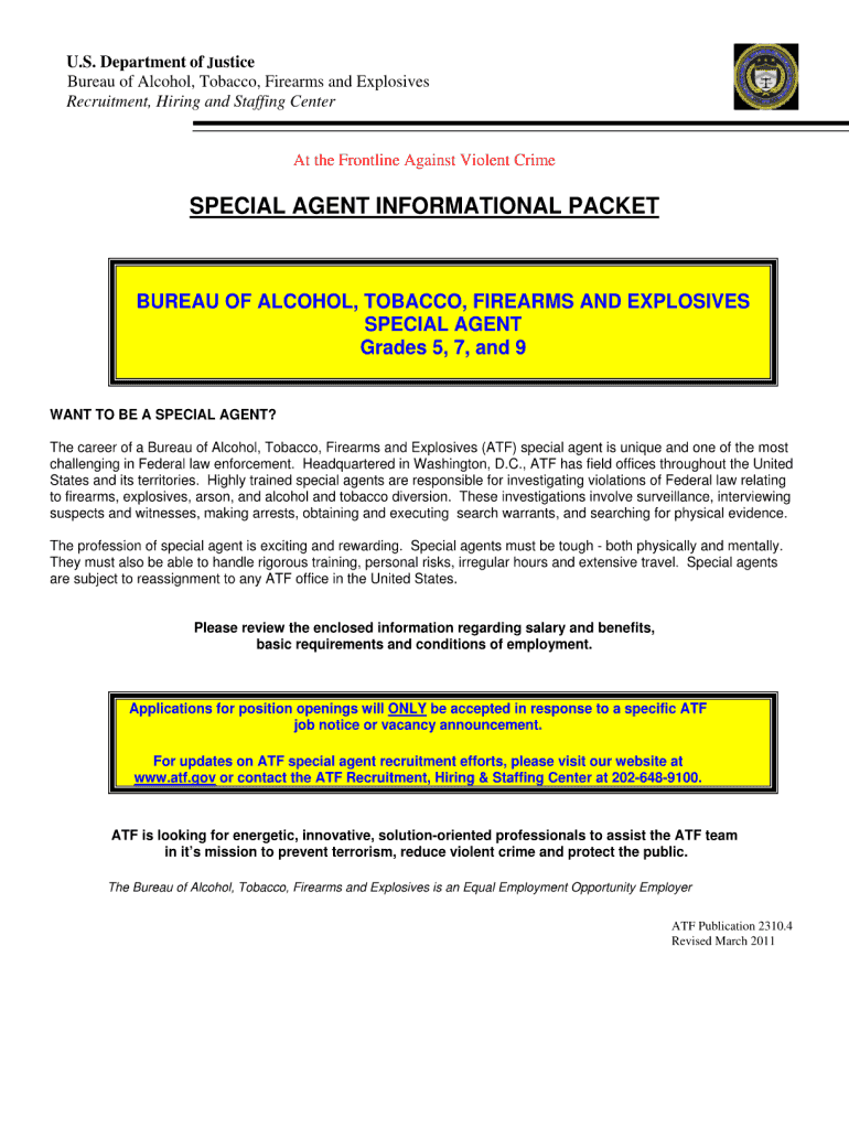 Atf Special Agent Applicant Questionnaire Form