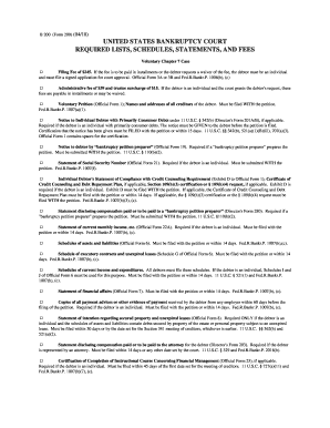 Official Form 3a or 3b and Fedrbankrp 1006b C