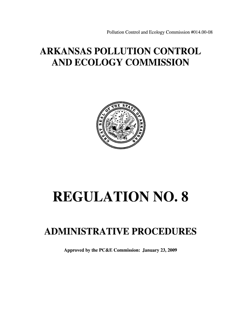 Regulation 8 Draft  Arkansas Secretary of State  Sos Arkansas  Form