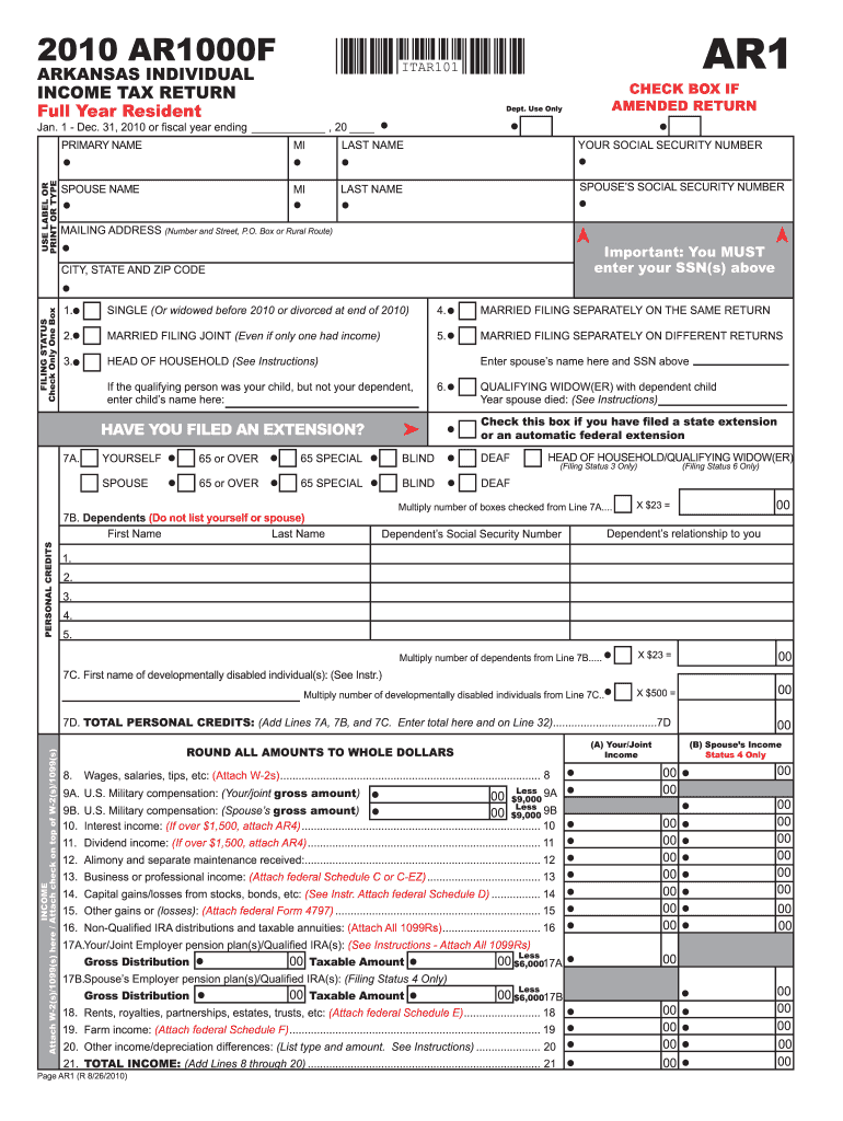 Get and Sign Arkansas State Income Tax Forms 2019-2022