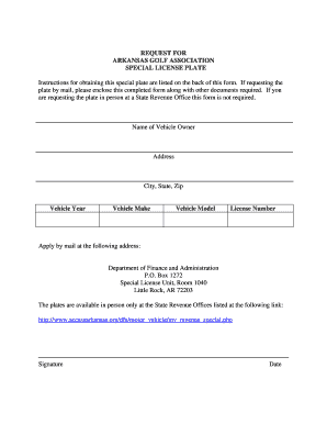 Arkansas Golf Association  Form