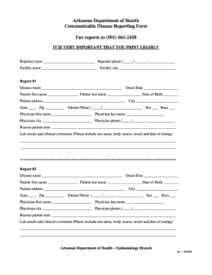  Disease Form 2008