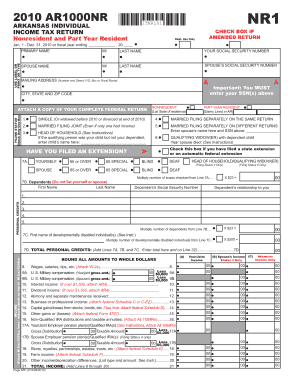 Mailing Address for Ar1000nr  Form