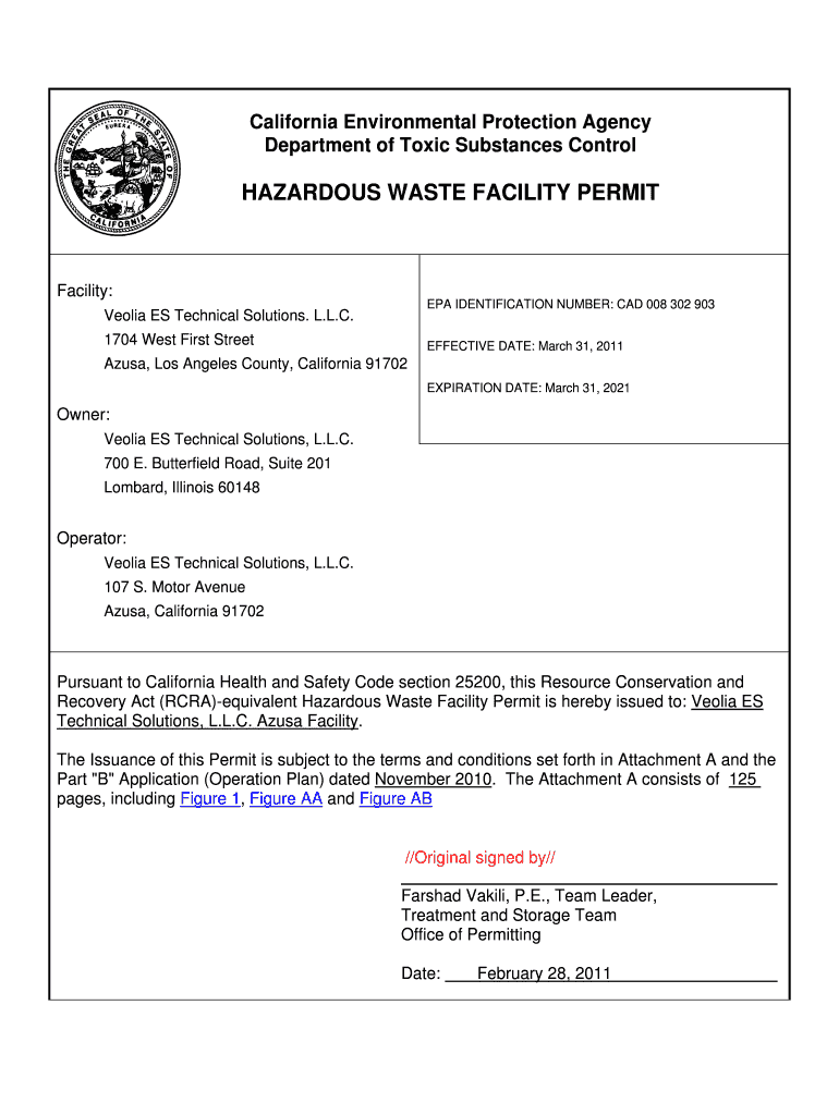 Us Ecology Beatty Nv Dtsc Permit Form