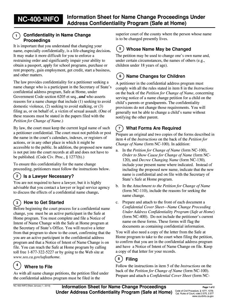  Nc 400info Form 2010