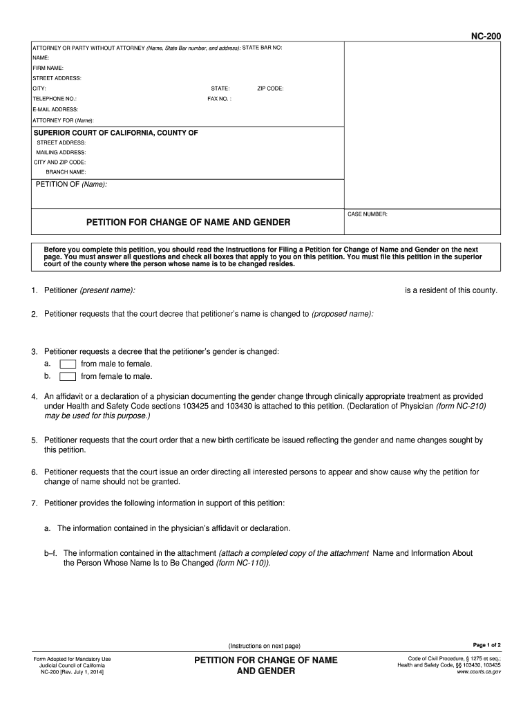  Riverside County Court Nc 100 Filllable PDF Form 2014