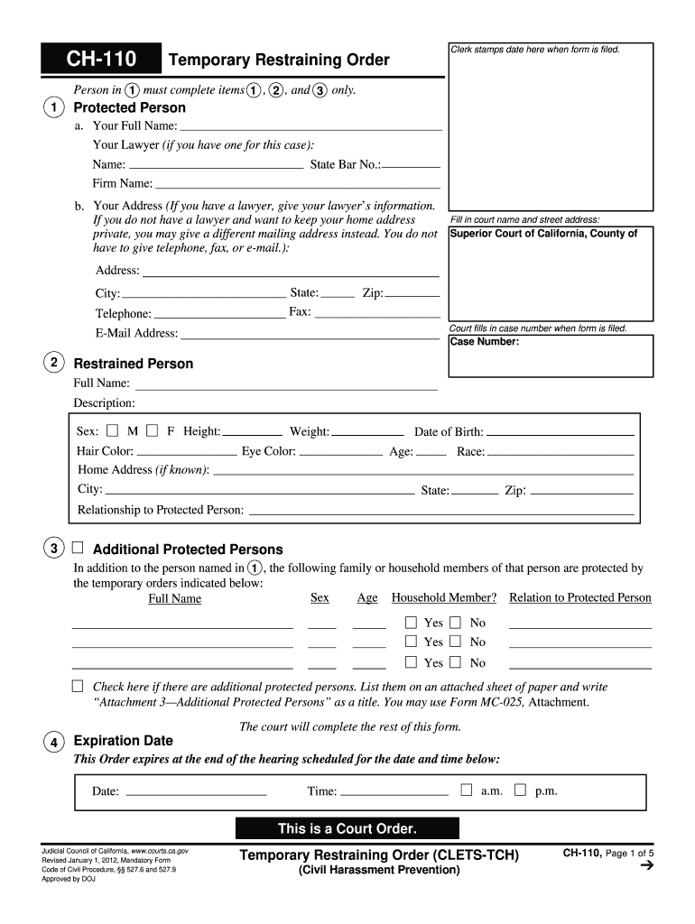  Ch 110  Form 2012