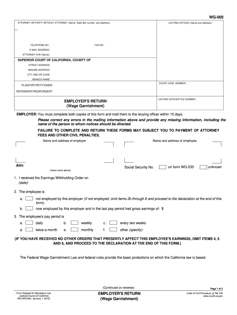  Wg005  Form 2012