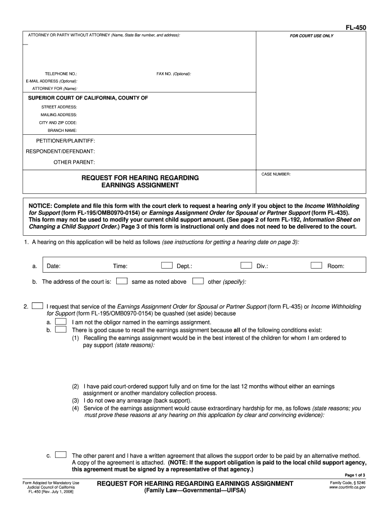 Fl 450  Form