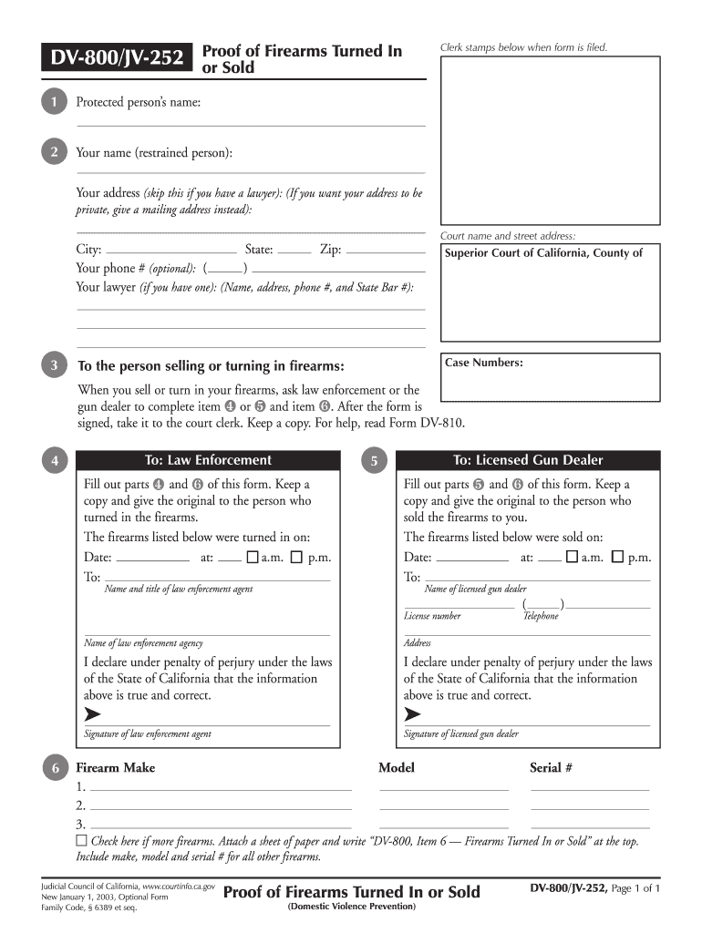  Dv 800 Form 2019