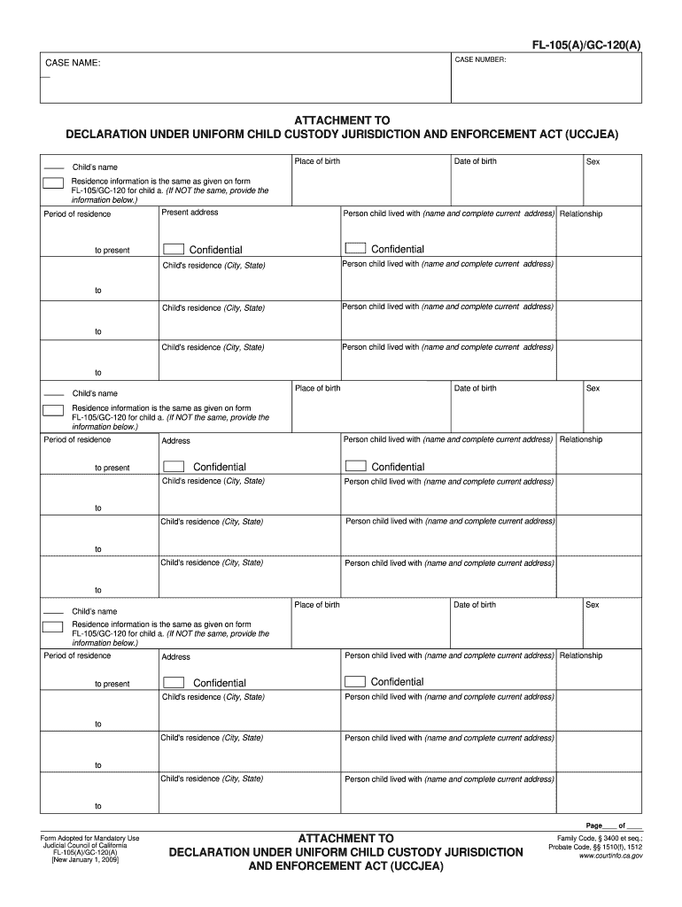 Fl 105 a Gc 120 a  Form