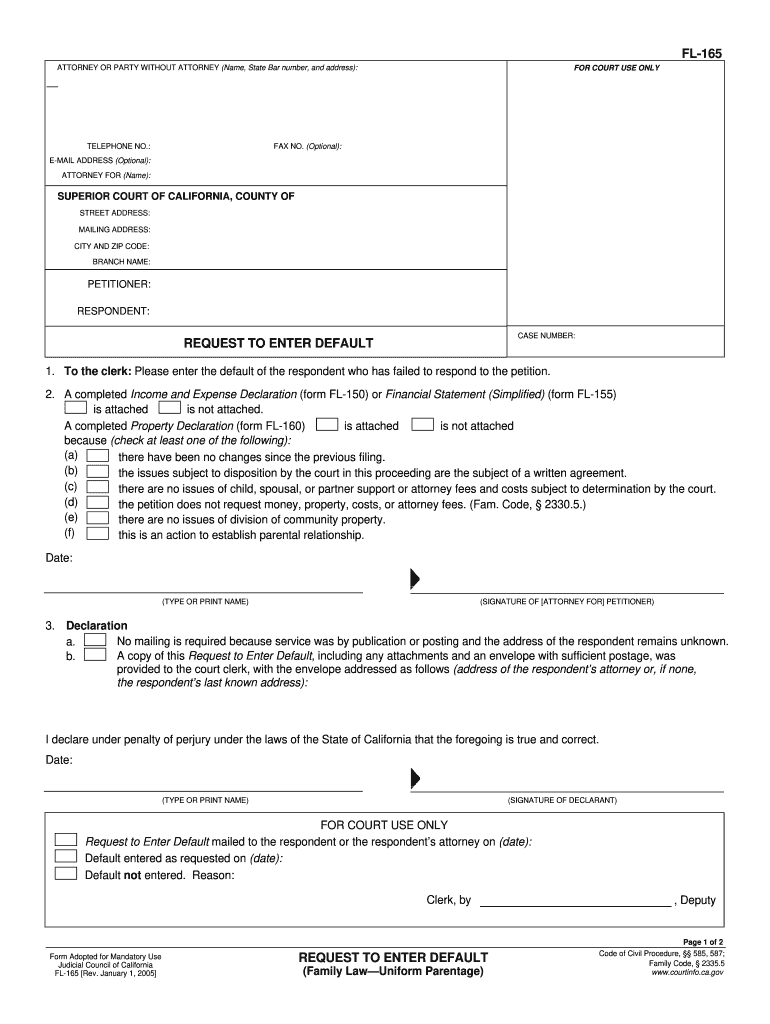 Fl 165  Form