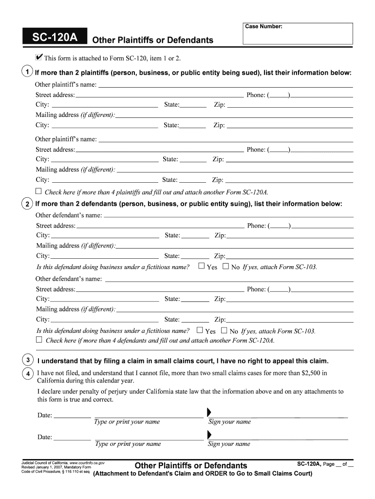  120a Form 2007-2024