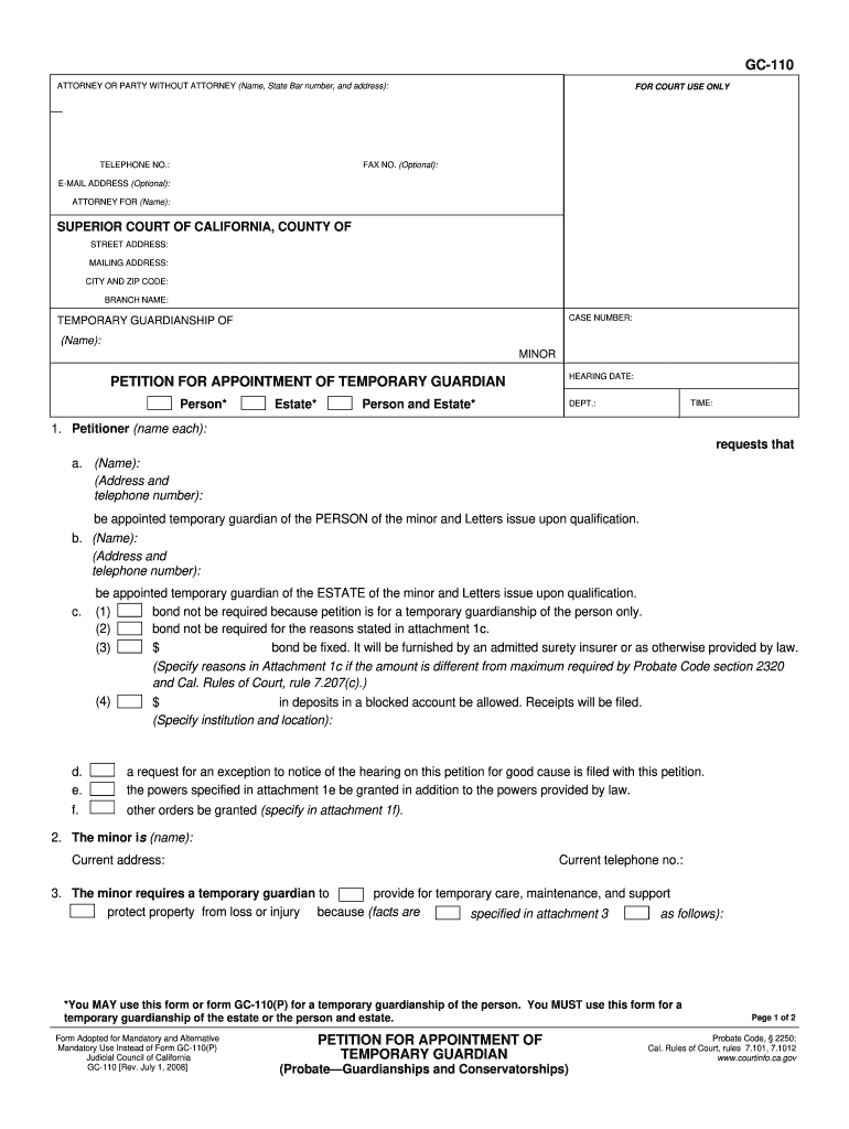 Gc 110  Form