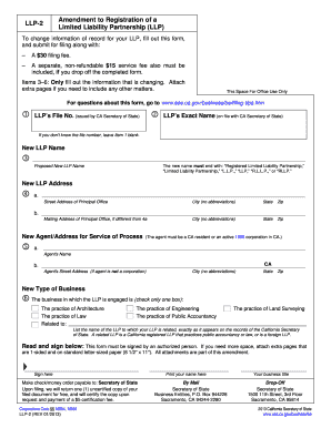 Get and Sign California Form Llp2 2013