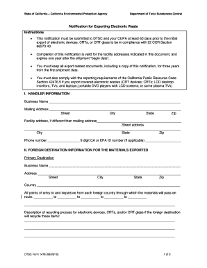 Dtsc Form 1478