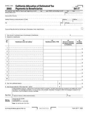  California Form 541 2002