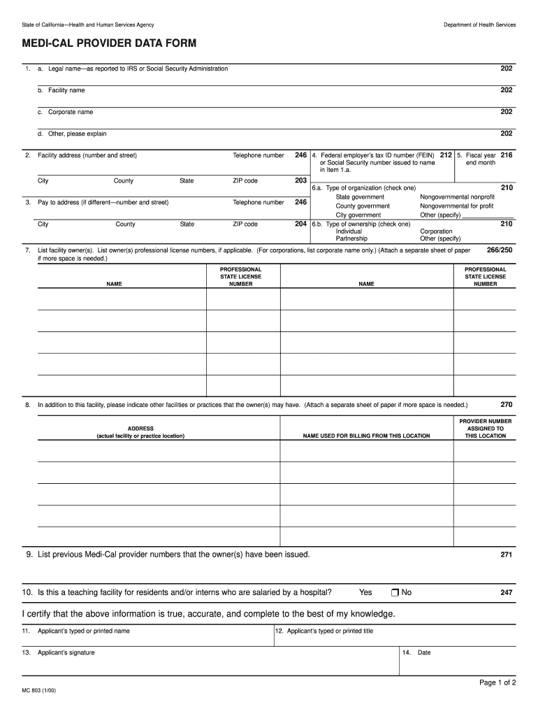 Mc 803  Form