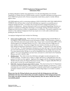 Colorado Background Check Form