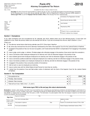  Attorney Occupational Tax Ct 2010