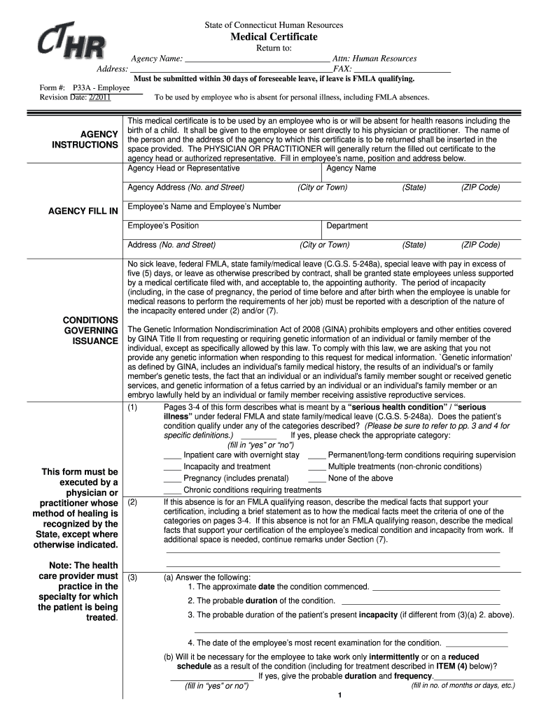 Das Ct Medical Certificate Form