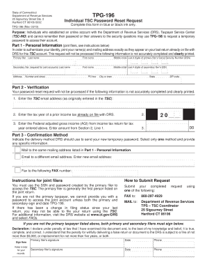 Tpg 196 Form