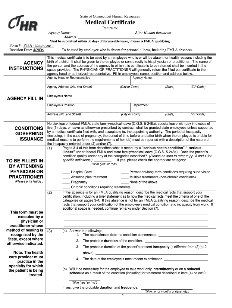  Medical Certificate Leave 2006