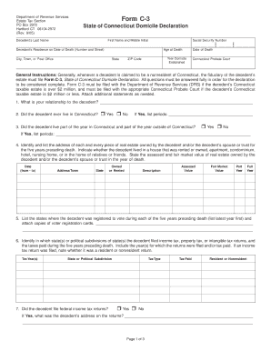  Does Ct Have Declaration of Domicile Forms 2011