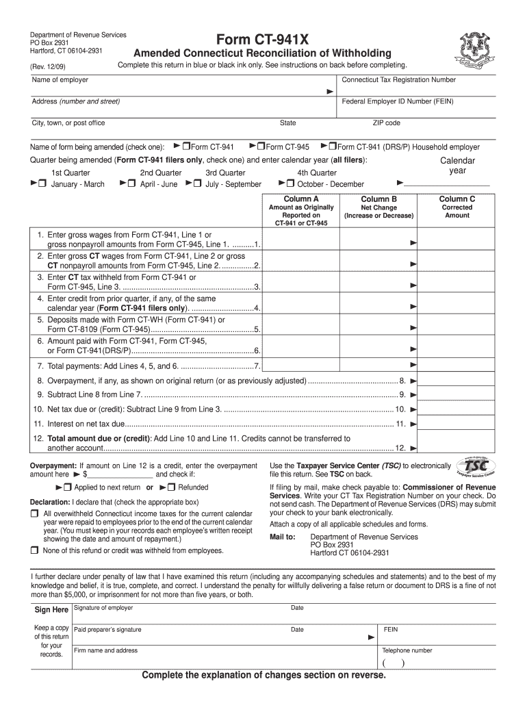 Ct 941x Form Fill Out And Sign Printable PDF Template AirSlate SignNow
