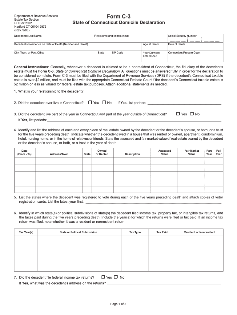  Ct Form C 3 2011