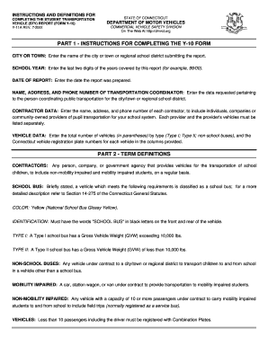 Ct Student Vehicle Form