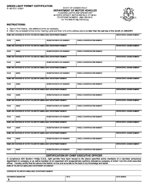 Ct State Green Light Permit Form