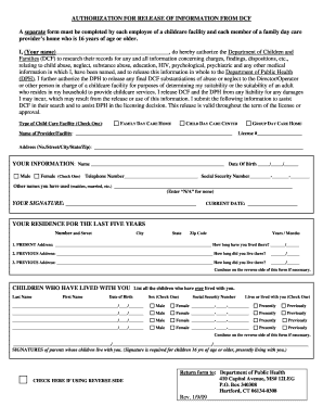 Dcf Records Request Form