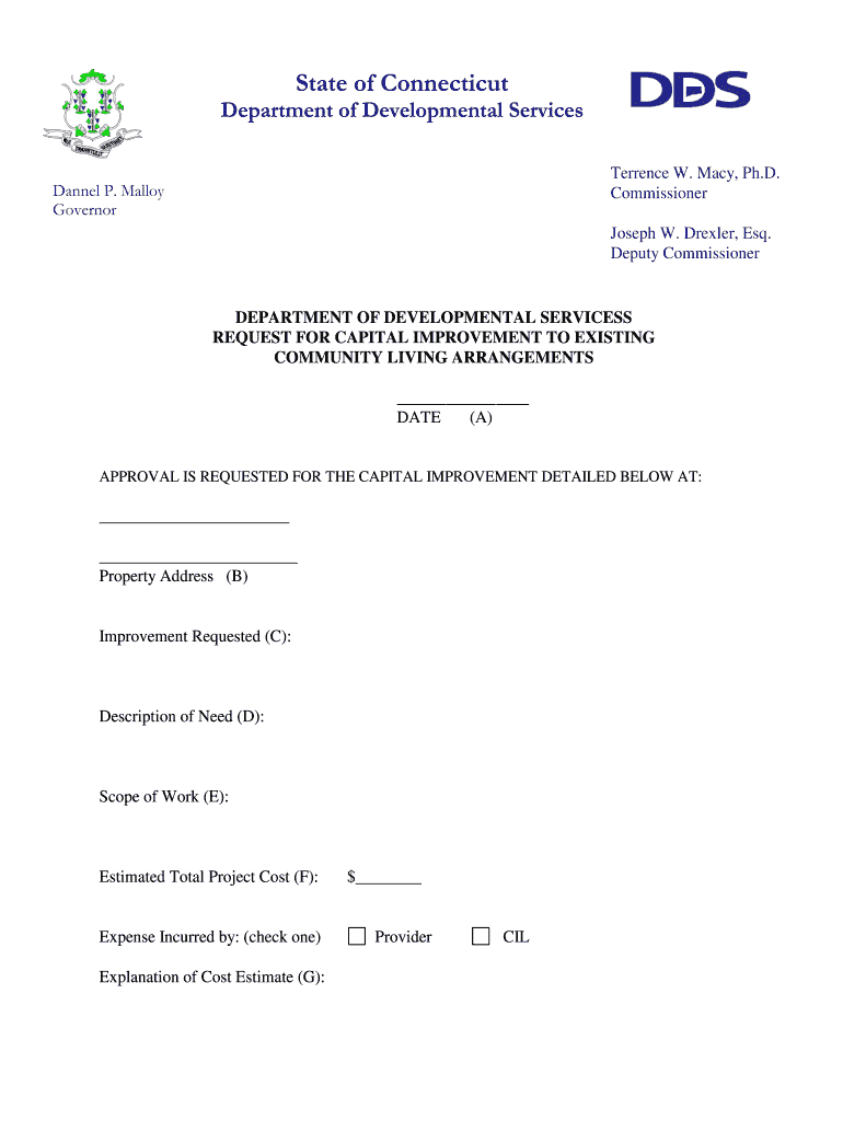 Connecticut Capital Improvement  Form