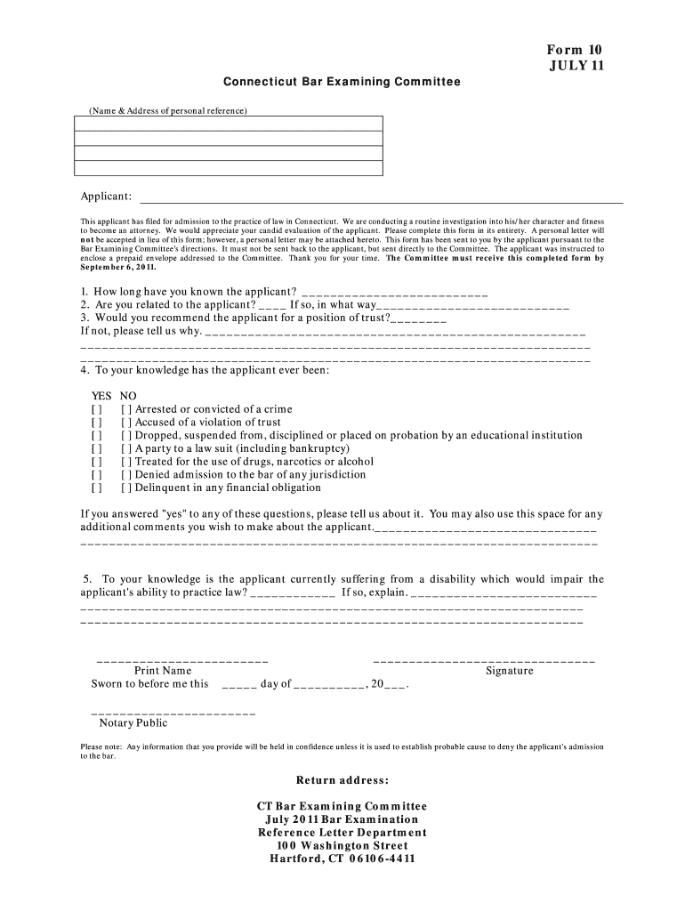 Instructions for Forms 10 and 11, Form 10 July 11  Jud Ct