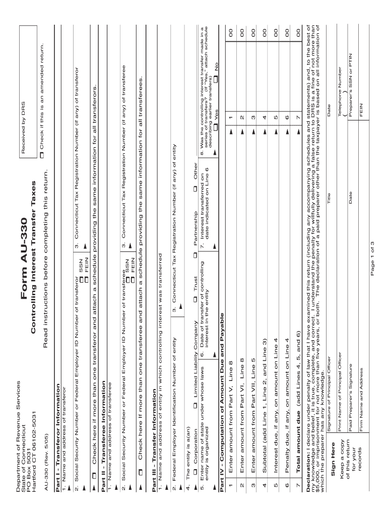  Tax Transfer Form Au330 2018