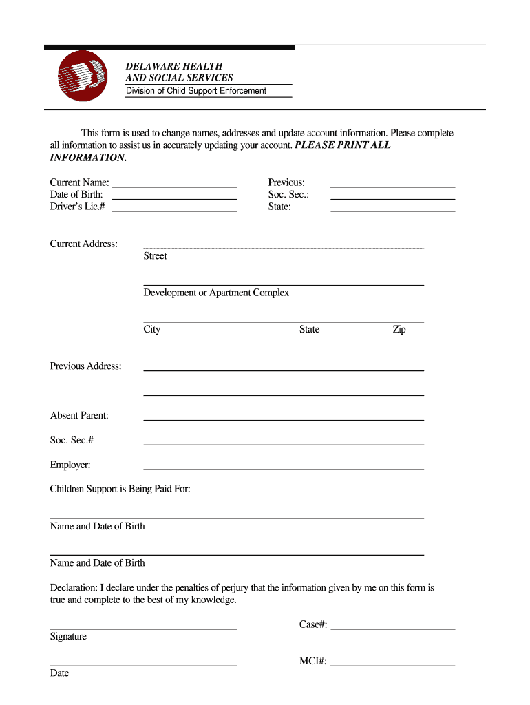 Dcse Delaware Form